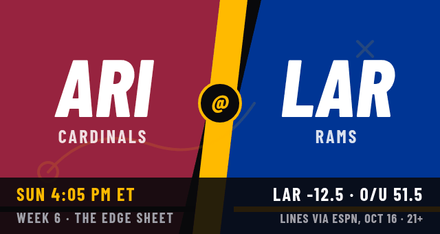 Cardinals at Rams matchup card