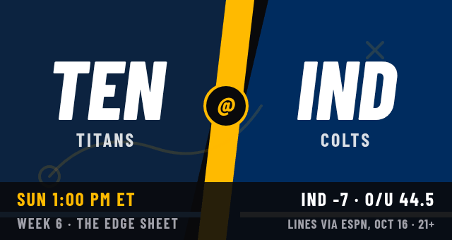 Titans at Colts matchup card