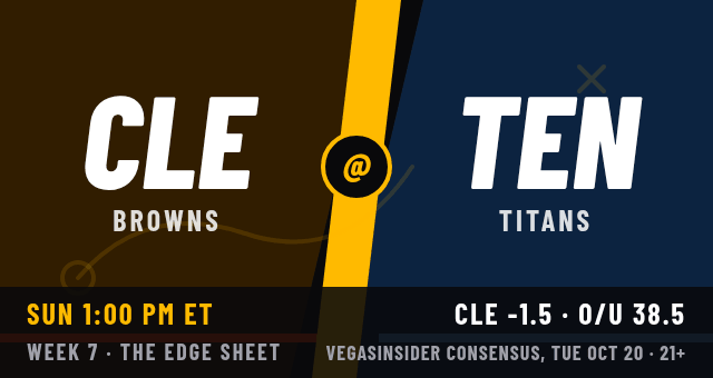 Browns at Titans matchup card