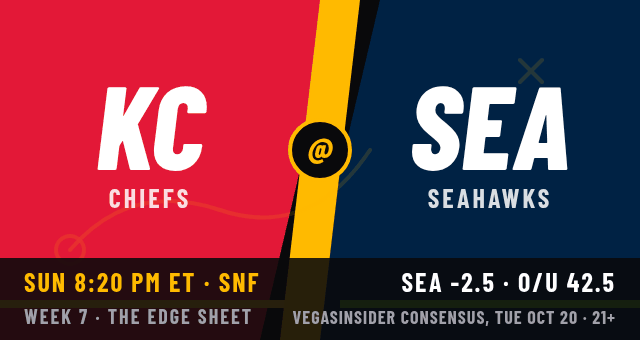 Chiefs at Seahawks matchup card
