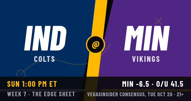 Colts at Vikings matchup card
